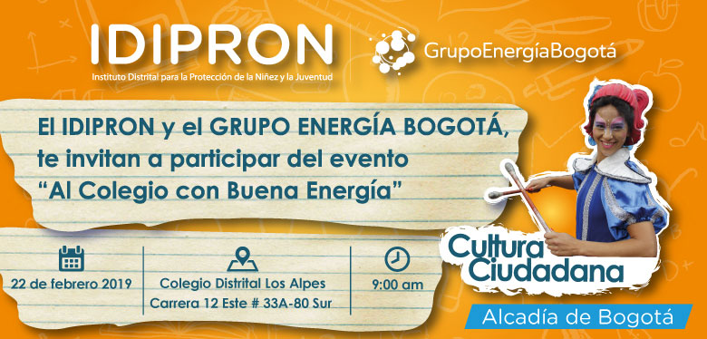 22 de febrero invitación Al Colegio con Buena Energía