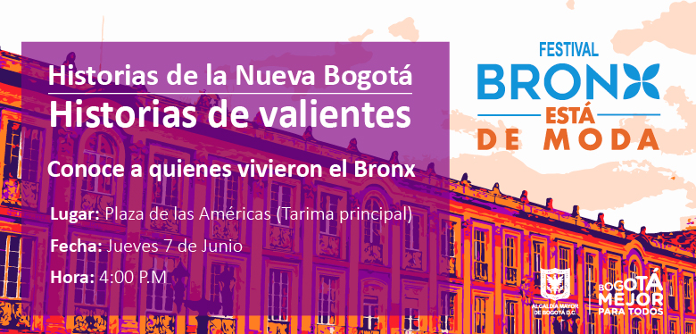 Invitación a evento Historias de la nueva Bogotá