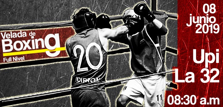 Imagen de boxeadores en ring - velada de boxeo upi la 32