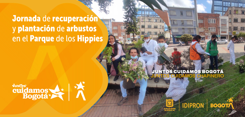 Jornada de recuperación y plantación de arbustos en el parque de los hippies