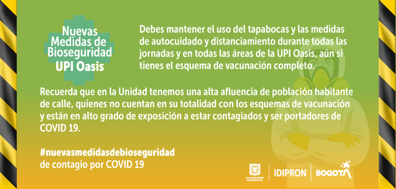 Nuevas medidas de bioseguridad UPI Oasis