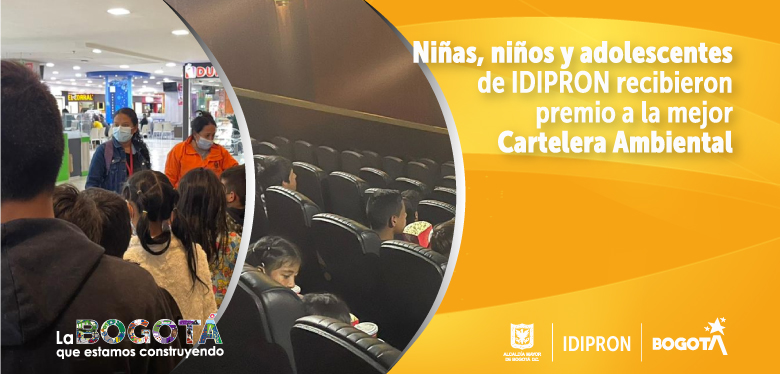 Niñas, niños y adolescentes de IDIPRON recibieron premio a la mejor Cartelera Ambiental