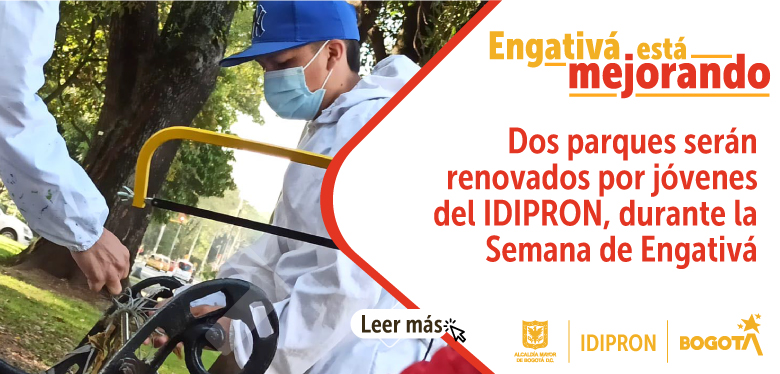 Dos parques serán renovados por jóvenes del IDIPRON, durante la Semana de Engativá