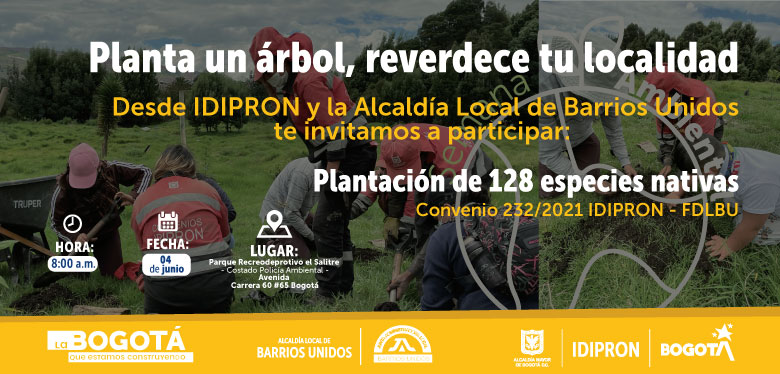 IDIPRON participará en la plantación de especies nativas en el Parque recreo deportivo El Salitre