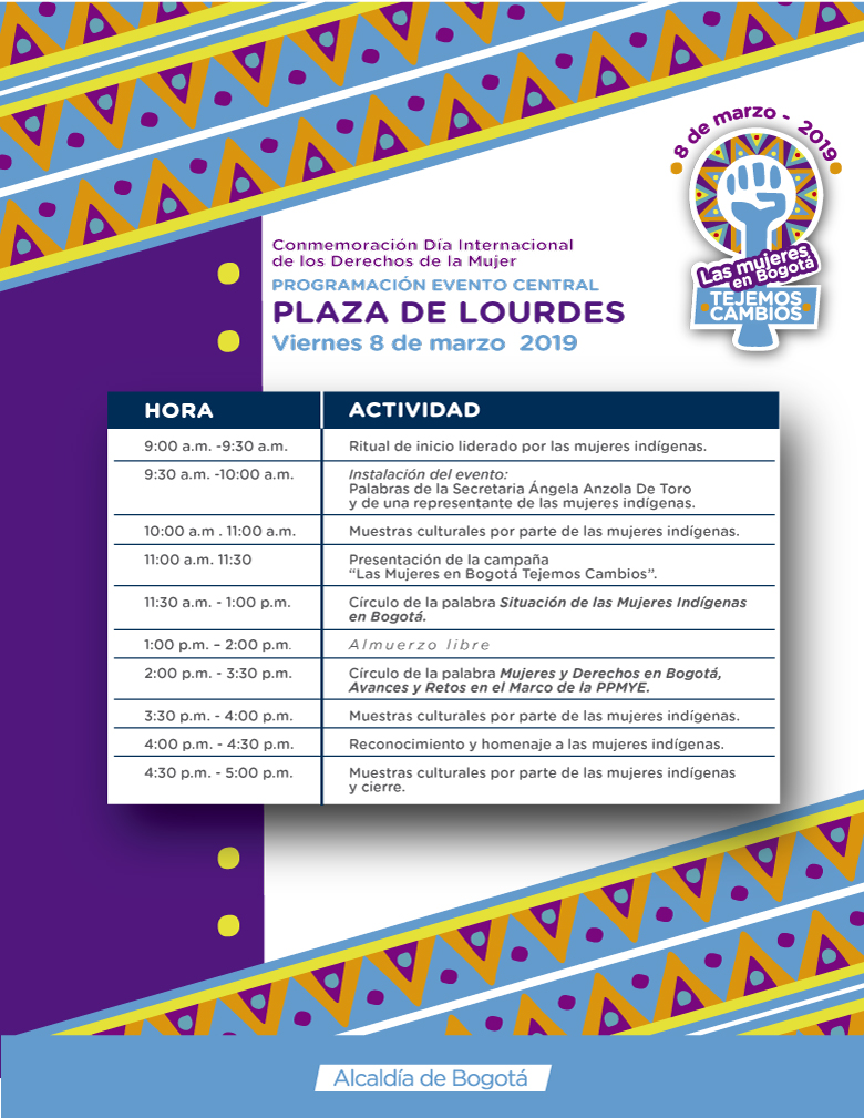 Programación Conmemoración día internacional de la mujer