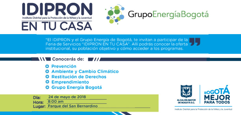 Invitación feria de servicios IDIPRON mayo 24 de 2018