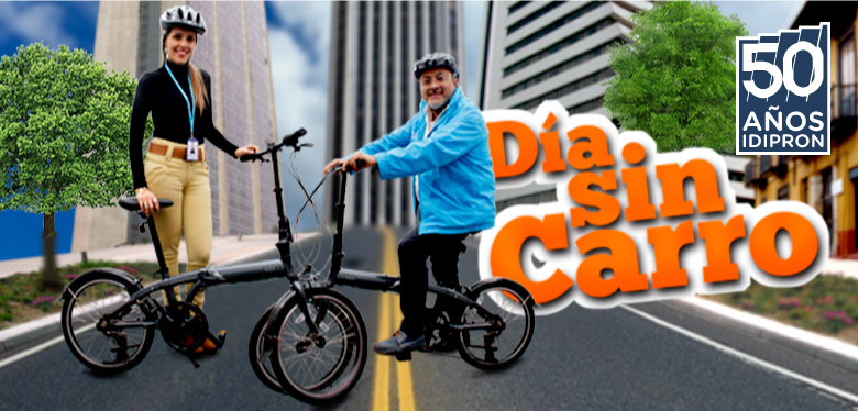 Director Wilfredo Grajales en bicicleta invitando al día sin carro 2018