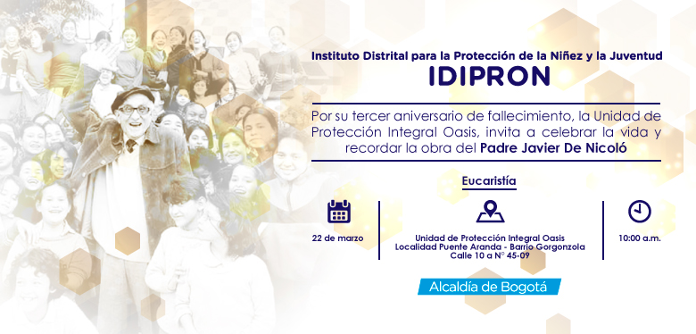 Invitación a eucaristía Padre Javier De Nicoló