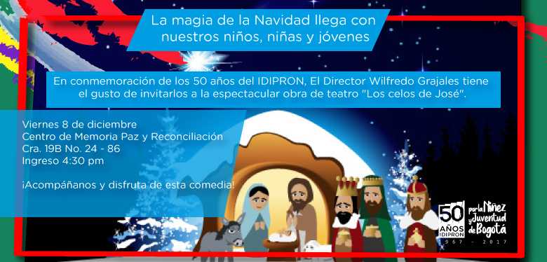 Invitación teatro celos de josé 