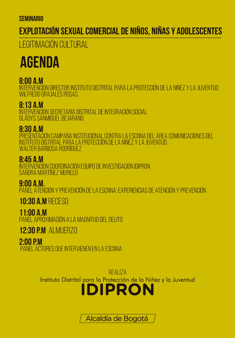 Agenda Seminario